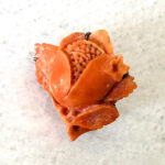 Antique Hand Carved Coral Flower