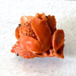 Antique Hand Carved Coral Flower