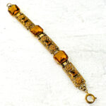 Czech Glass Filigree Link Bracelet