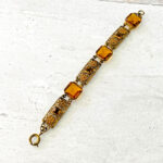 Czech Glass Filigree Link Bracelet