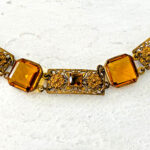 Czech Glass Filigree Link Bracelet