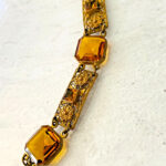 Czech Glass Filigree Link Bracelet