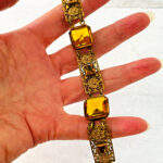 Czech Glass Filigree Link Bracelet