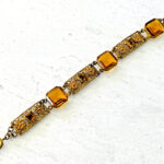 Czech Glass Filigree Link Bracelet
