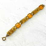 Czech Glass Filigree Link Bracelet