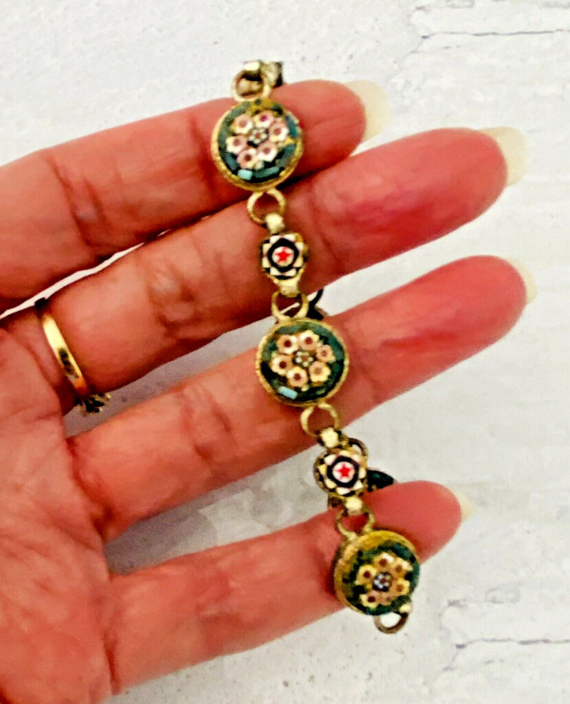 Micro Mosaic Bracelet Round Links