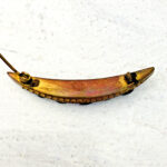 Micro Mosaic Crescent Moon Brooch Signed FAP Italy