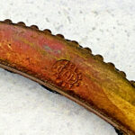 Micro Mosaic Crescent Moon Brooch Signed FAP Italy