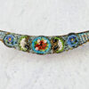 Micro Mosaic Crescent Moon Brooch Signed FAP Italy