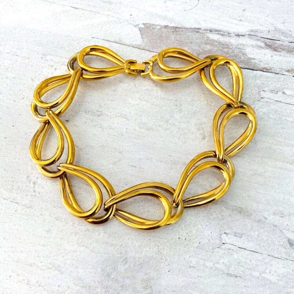 Vintage Givenchy Statement Necklace – Chunky Gold Chain – 17-Inch Designer Piece