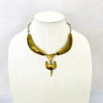 Vintage Modernist Brass Collar Necklace