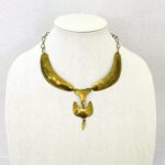 Vintage Modernist Brass Collar Necklace