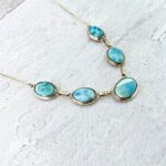 Larimar Cabochons Necklace 925