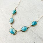 Larimar Cabochons Necklace 925