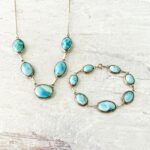 Larimar Cabochons Necklace 925