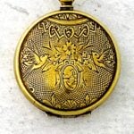 Victorian Hand Engraved Birds Pinchbeck Gold Pocket Watch Locket