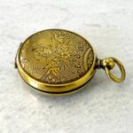 Victorian Hand Engraved Birds Pinchbeck Gold Pocket Watch Locket