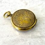 Victorian Hand Engraved Birds Pinchbeck Gold Pocket Watch Locket