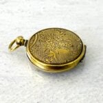 Victorian Hand Engraved Birds Pinchbeck Gold Pocket Watch Locket