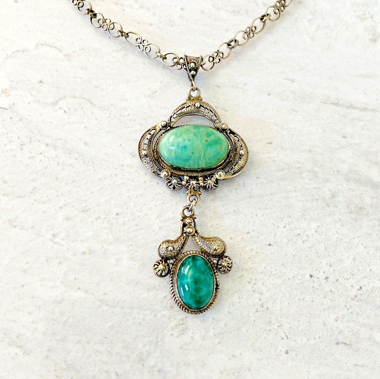 Peruzzi Filigree Pendant Necklace