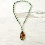 Czech Art Glass Pendant Necklace