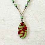 Czech Art Glass Pendant Necklace