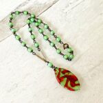 Czech Art Glass Pendant Necklace