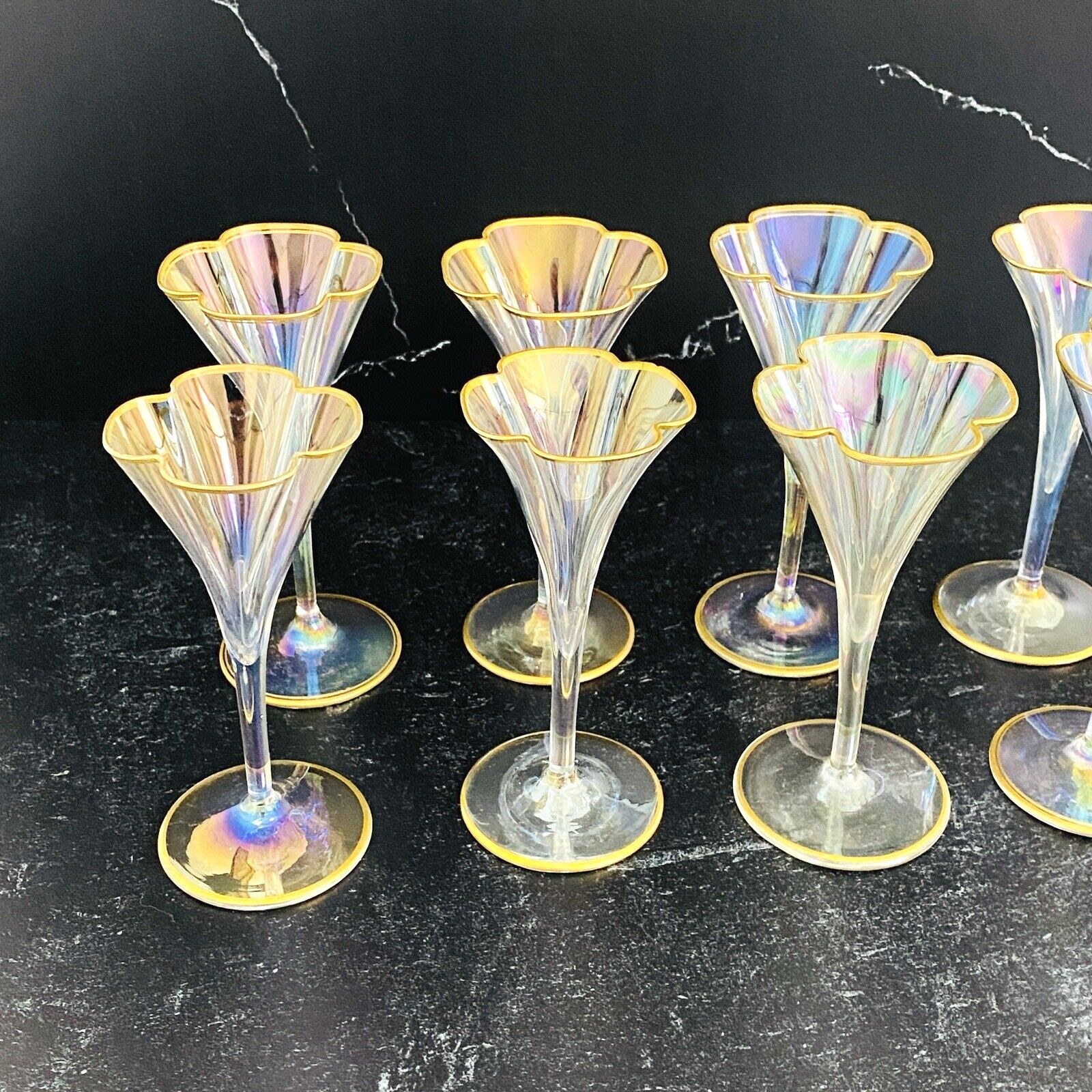 Lobmeyer Moser Trumpet Footed Quatrefoil Liqueur Glass