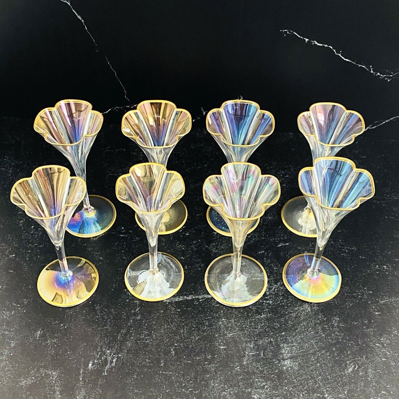 Lobmeyer Moser Trumpet Footed Quatrefoil Liqueur Glass