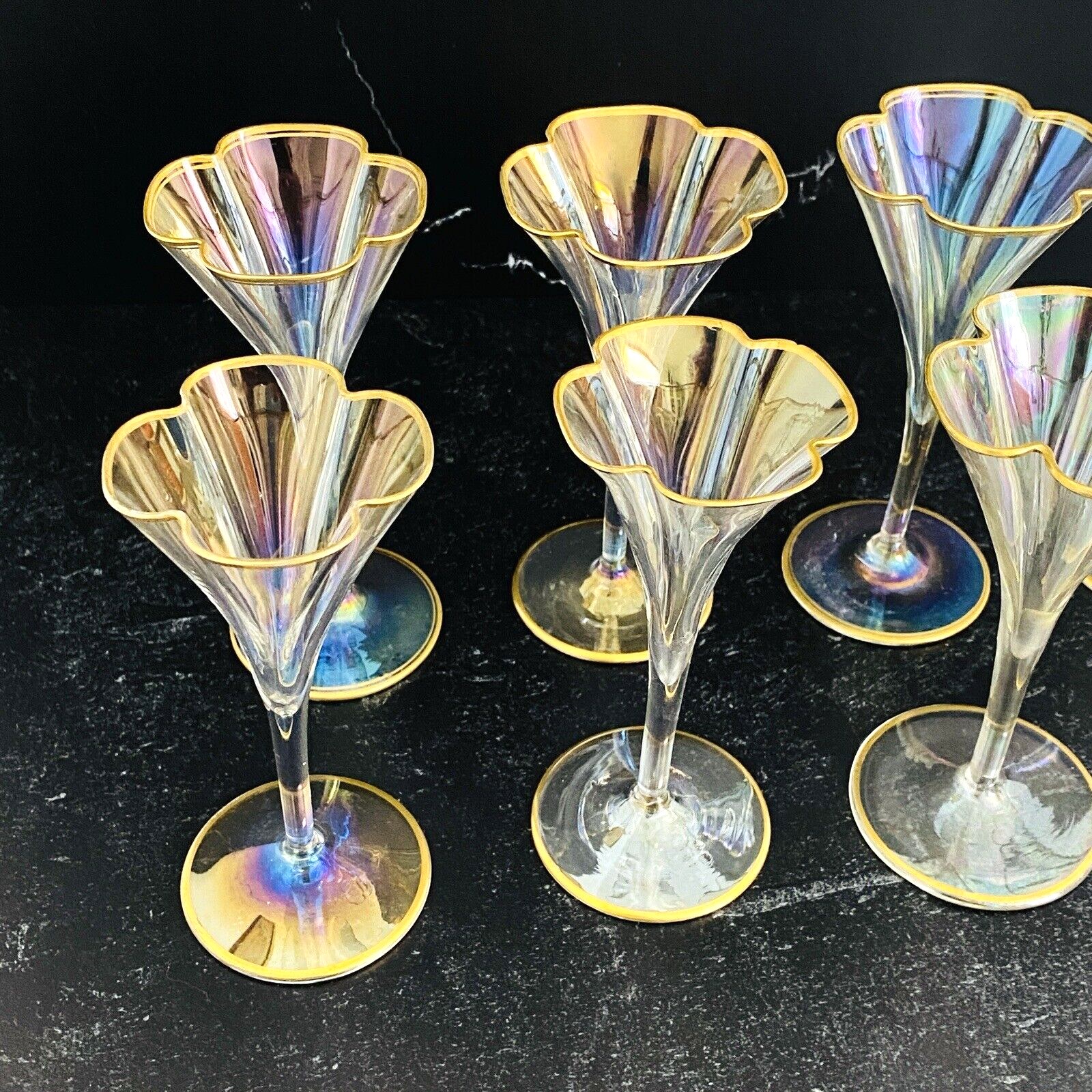 Lobmeyer Moser Trumpet Footed Quatrefoil Liqueur Glass