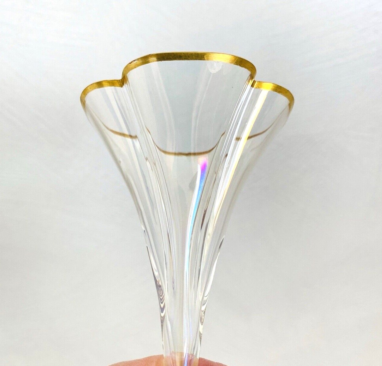 Lobmeyer Moser Trumpet Footed Quatrefoil Liqueur Glass