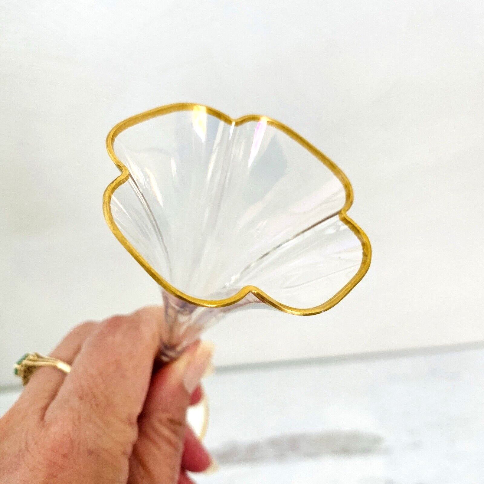 Lobmeyer Moser Trumpet Footed Quatrefoil Liqueur Glass