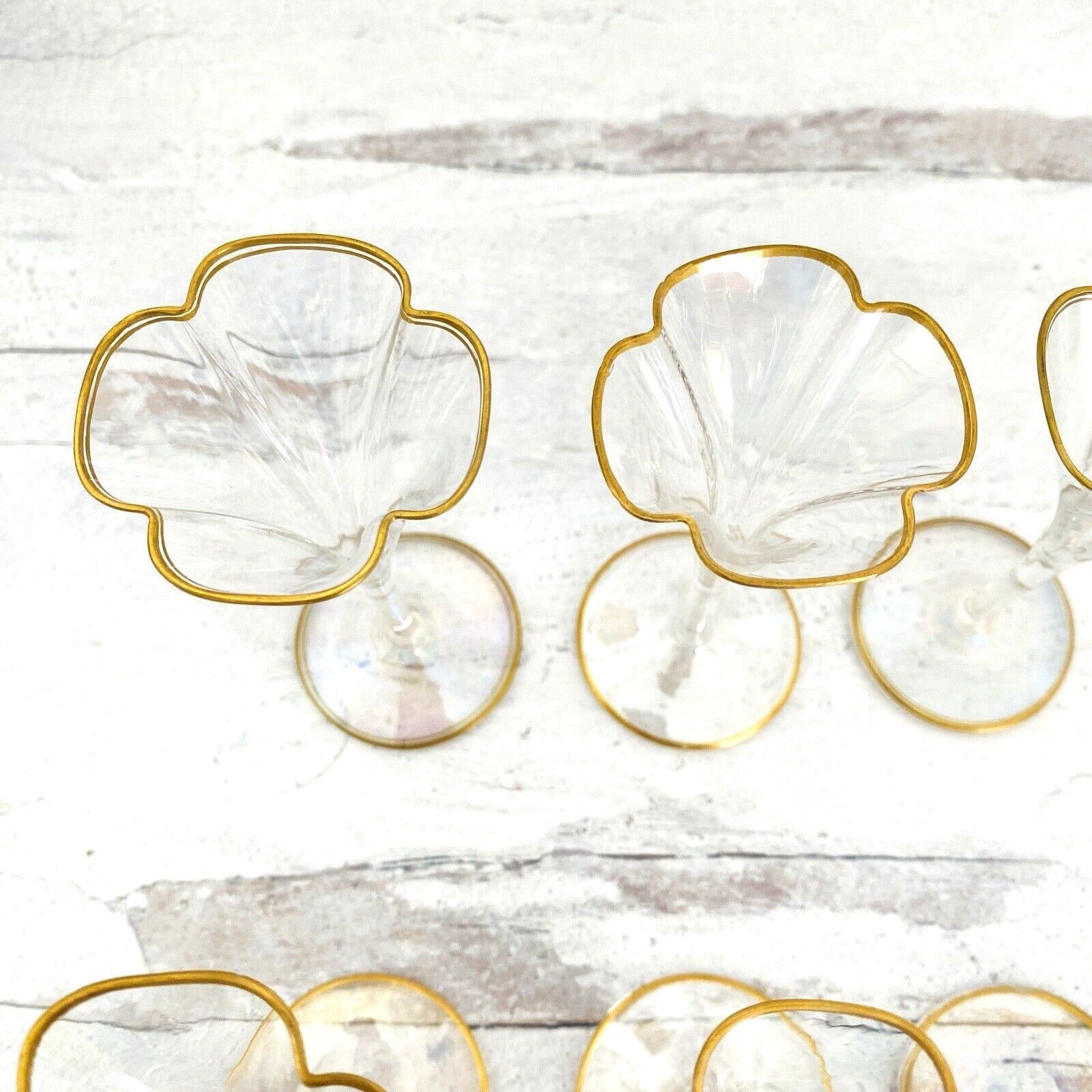 Lobmeyer Moser Trumpet Footed Quatrefoil Liqueur Glass