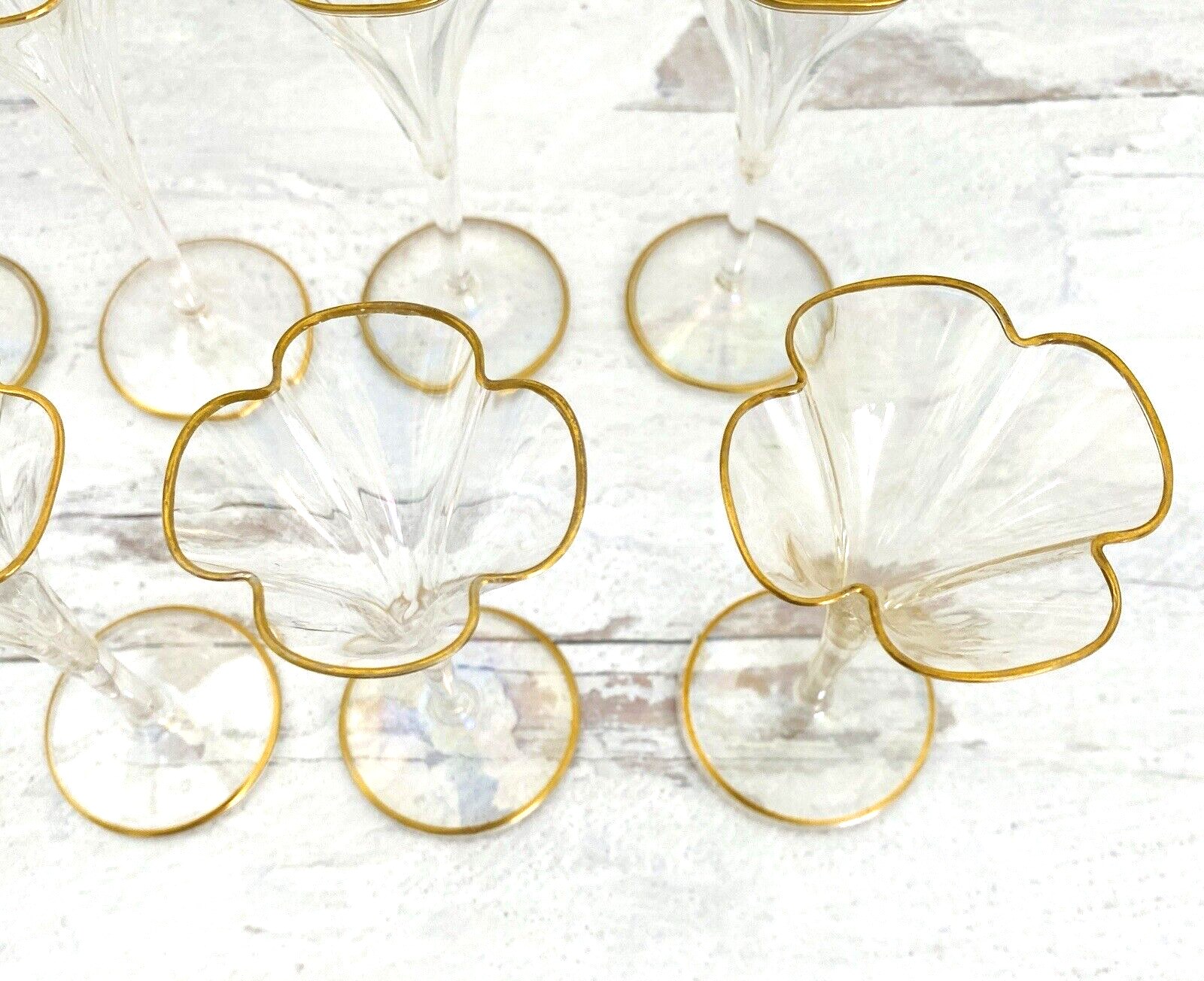 Lobmeyer Moser Trumpet Footed Quatrefoil Liqueur Glass