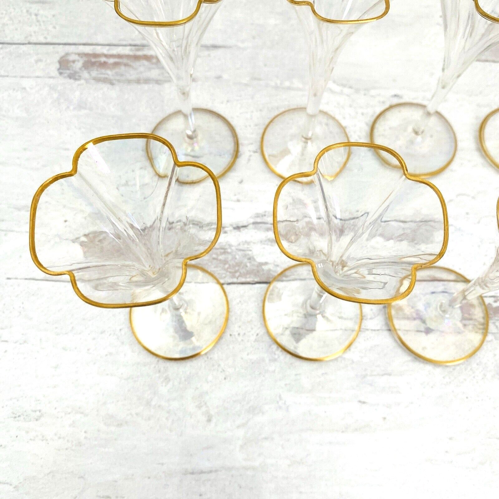 Lobmeyer Moser Trumpet Footed Quatrefoil Liqueur Glass