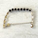 Sterling Silver Black Onyx Line Bracelet
