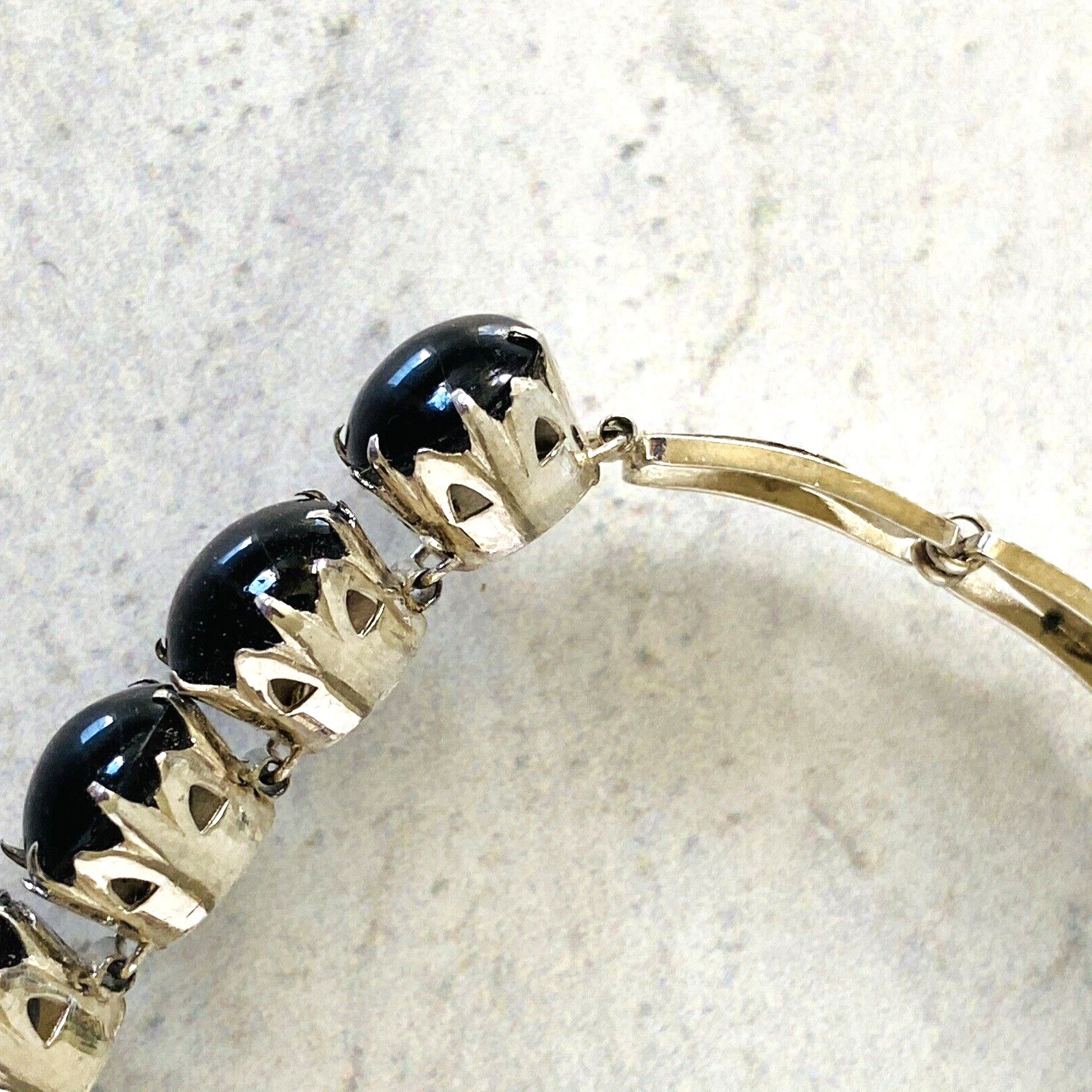 Sterling Silver Black Onyx Line Bracelet