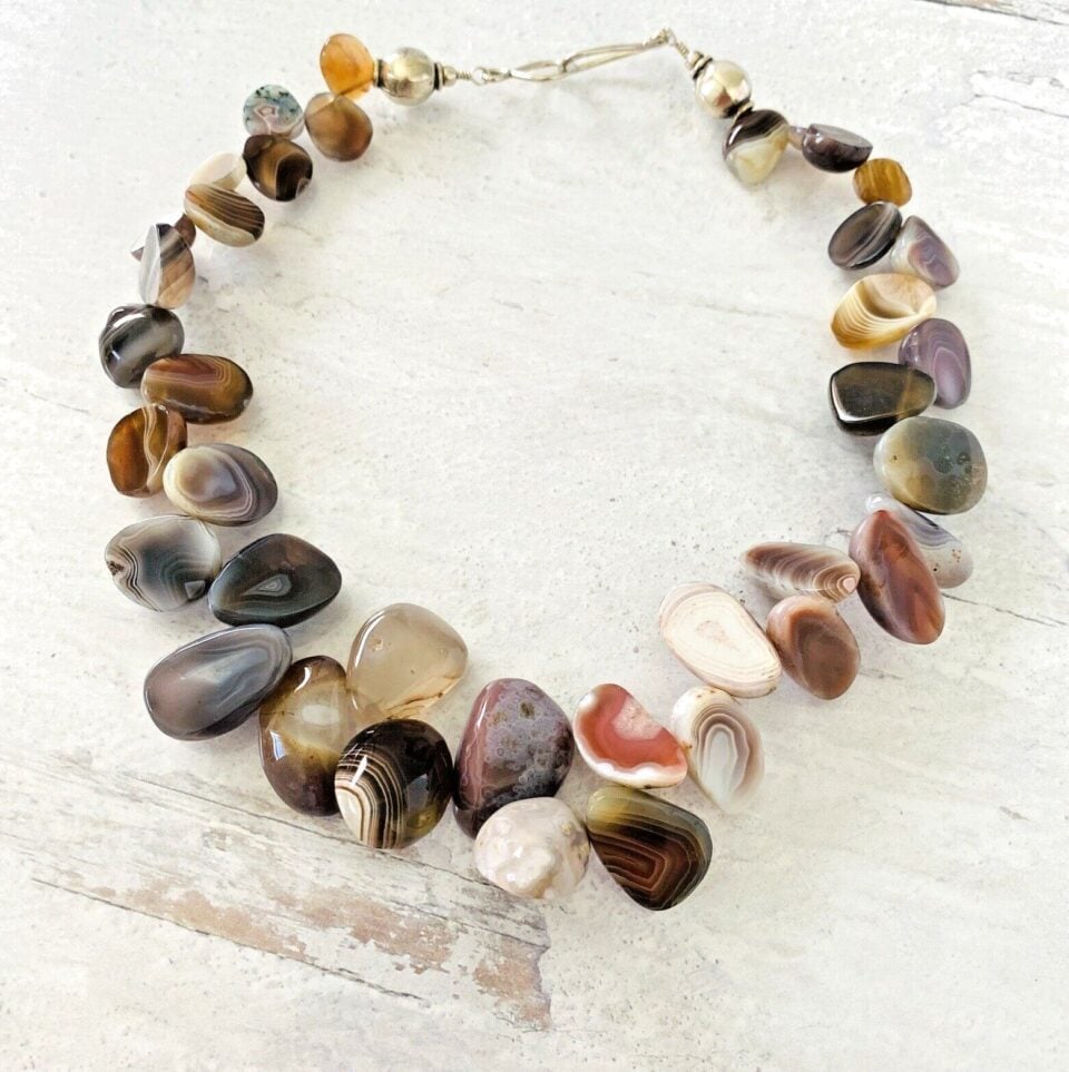 Banded Agate Briolette Necklace