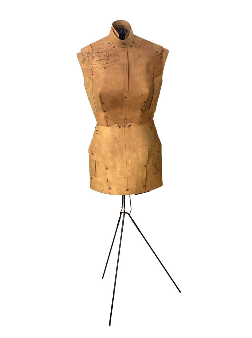 Vintage Adjust-O-Matic Paper Sewing Mannequin Dress Form with Stand Patent 2922555