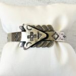 Fred Harvey Era Sterling Silver Arrow Cuff Navajo Navajo Bracelet Hand Stamped Cross