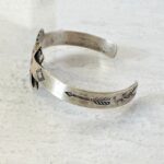Fred Harvey Era Sterling Silver Arrow Cuff Navajo Navajo Bracelet Hand Stamped Cross