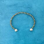 Mexican Sterling Silver and Brass Twisted Rope Cuff