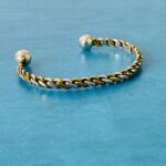 Mexican Sterling Silver and Brass Twisted Rope Cuff