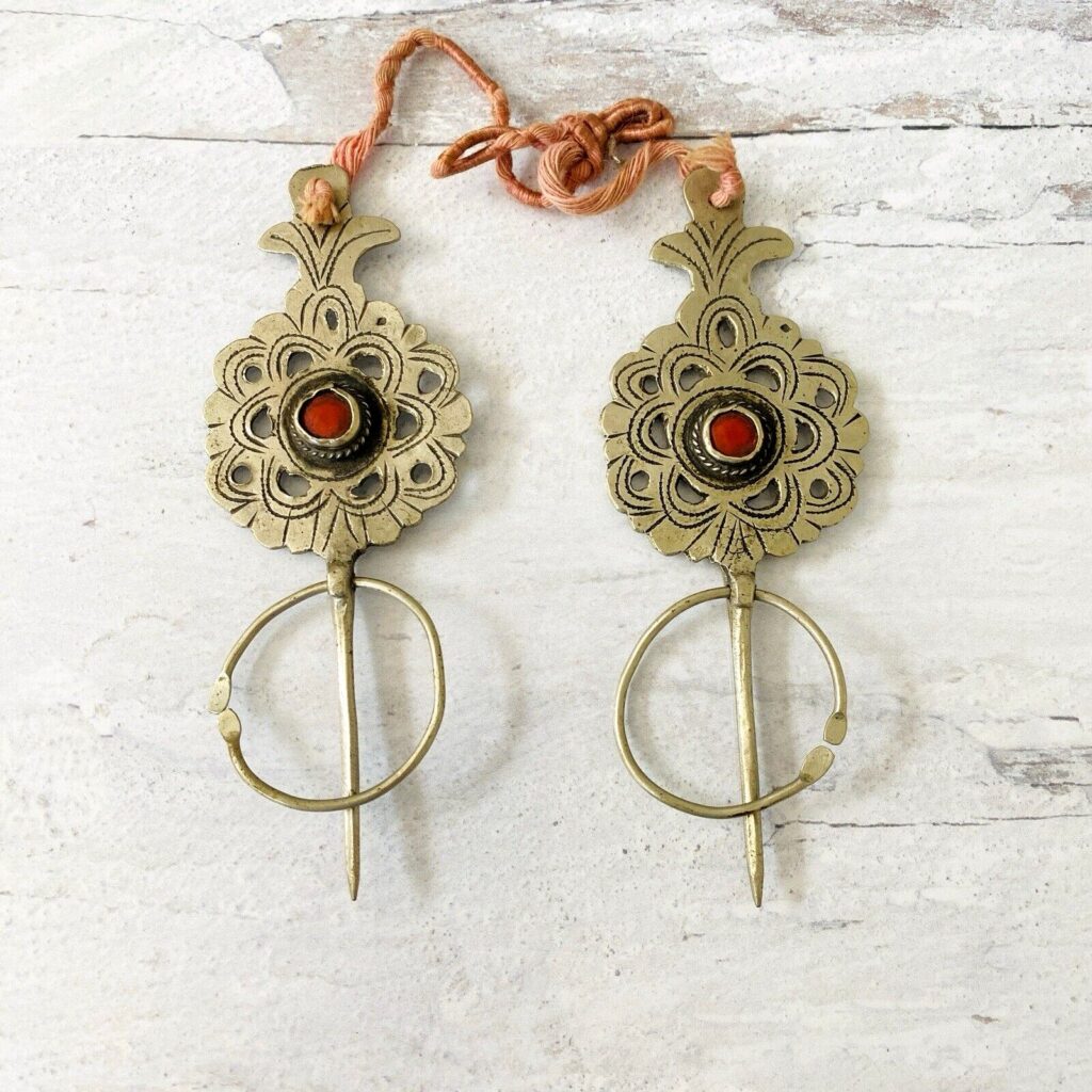 Algerian Berber Silver Cloak Pins or Fibulae