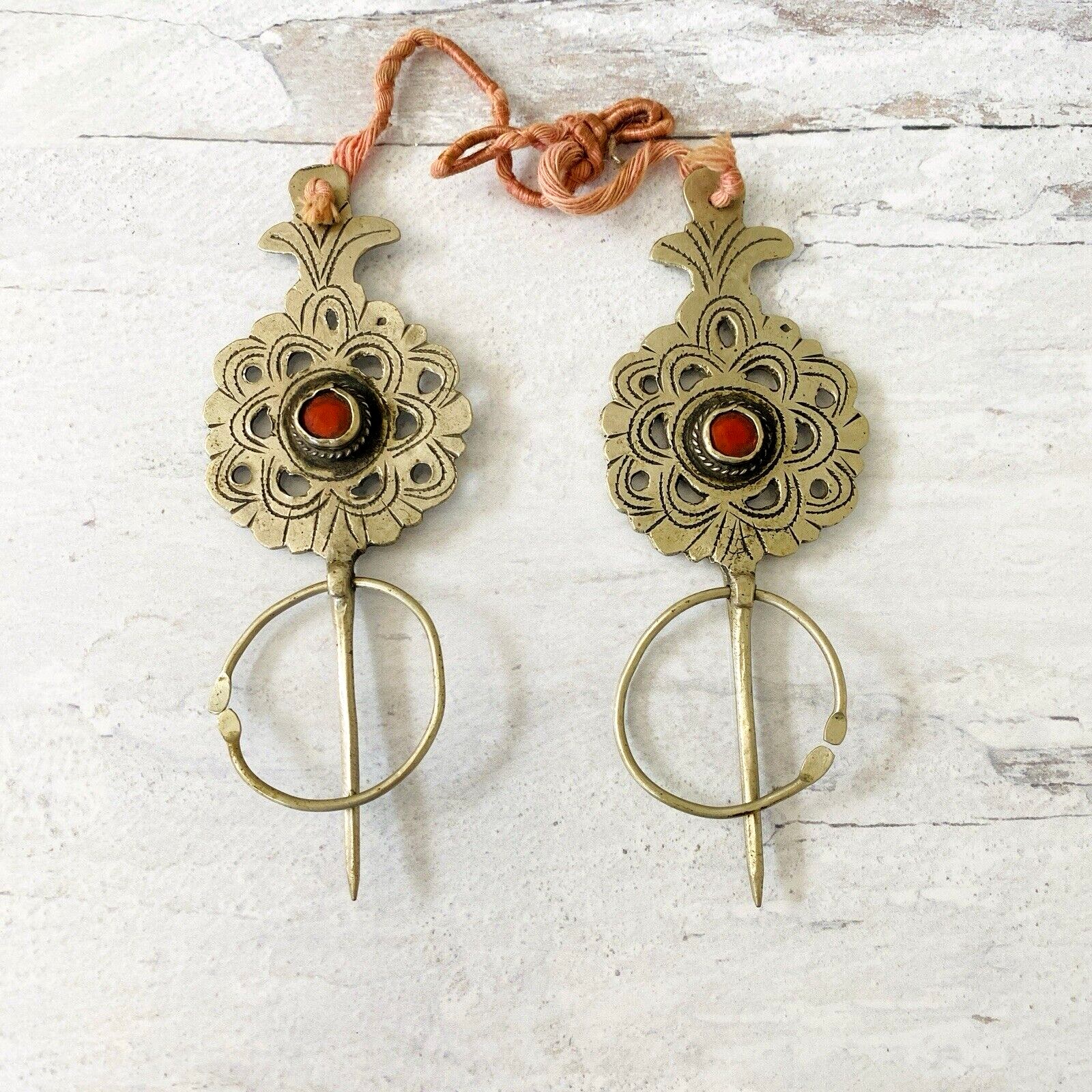 Algerian Berber Silver Cloak Pins or Fibulae