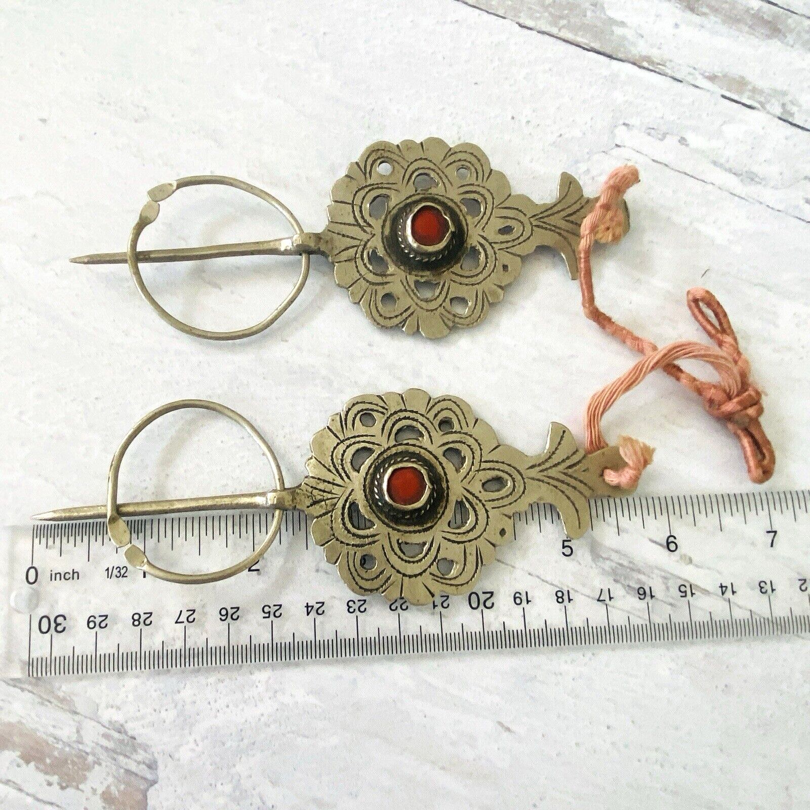 Algerian Berber Silver Cloak Pins or Fibulae