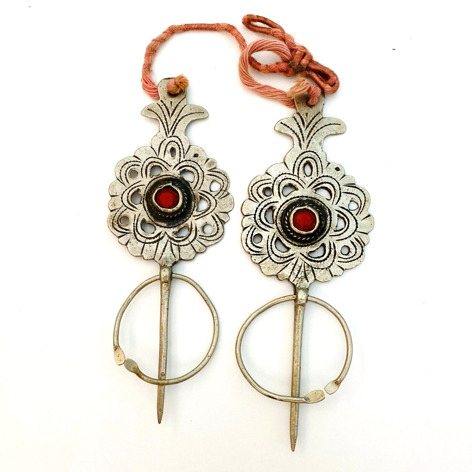 Algerian Berber Silver Cloak Pins or Fibulae