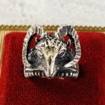 Sterling Silver Dimensional Ram's Head Ring