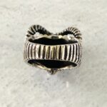 Sterling Silver Dimensional Ram's Head Ring