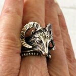 Sterling Silver Dimensional Ram's Head Ring